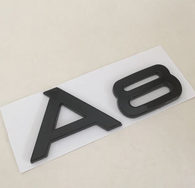 Suitable for Audi for A8 rear badge Trunk Boot badge sticker lettering gloss black