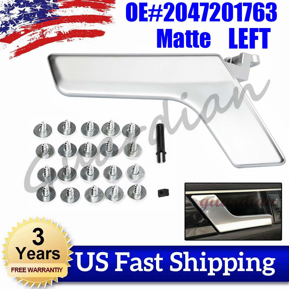 Left Driver Side Matte Inside Door Handle Repair Kit for Mercedes C250 C300 C350