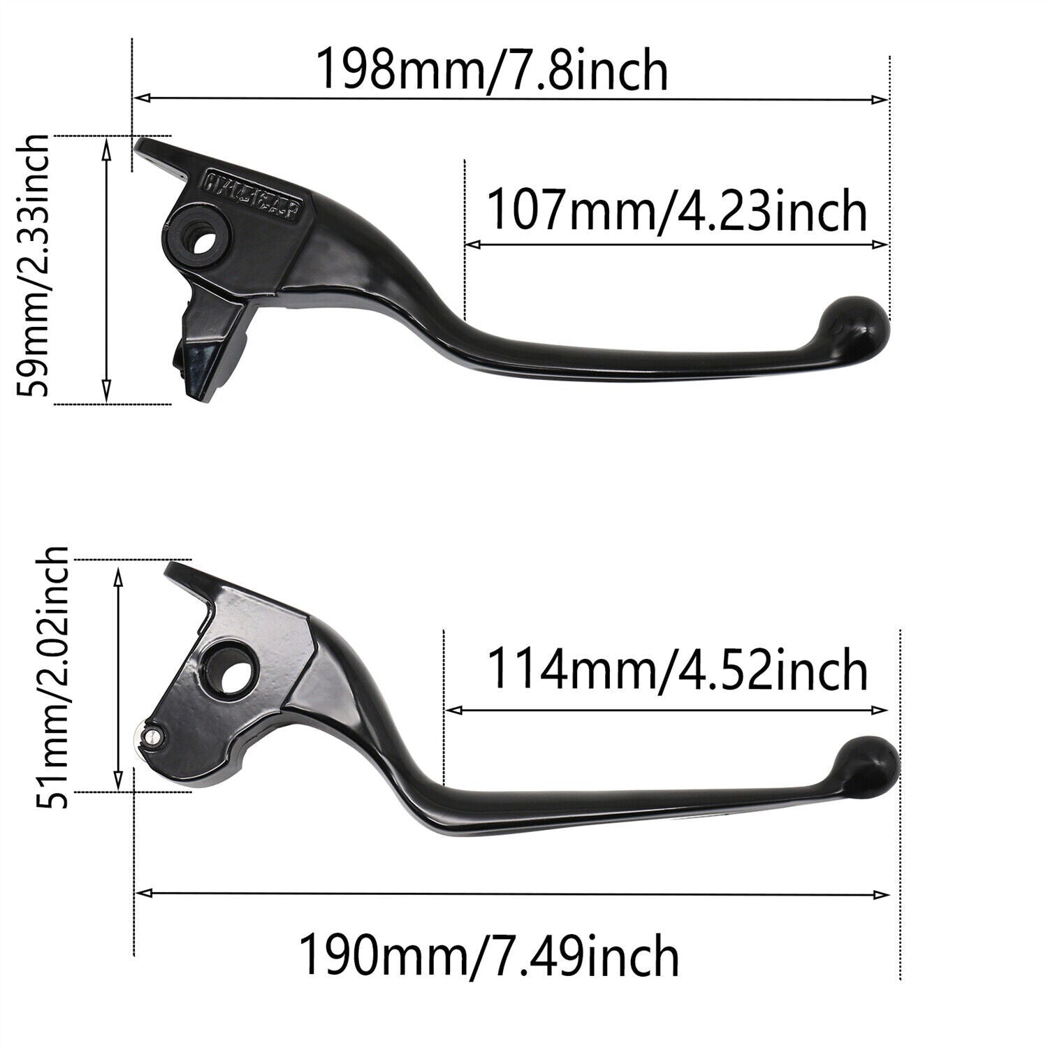 Brake clutch lever for Harley Touring Street Glide FLHX / Road Glide FLTRX Black - n