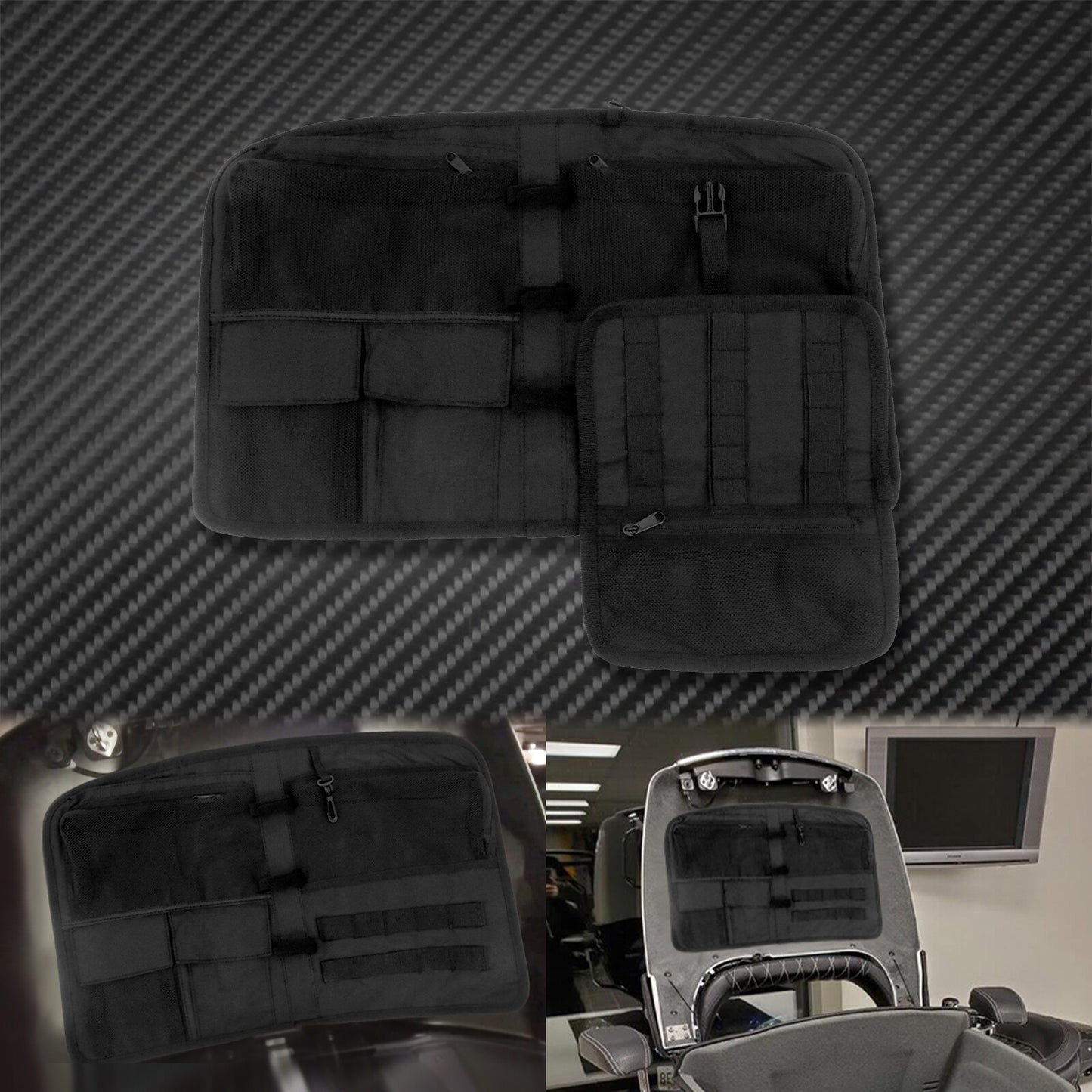 Black Tour Pak Trunk Lid Organizer Fit For Indian Roadmaster Chieftain 2015-2021 Q