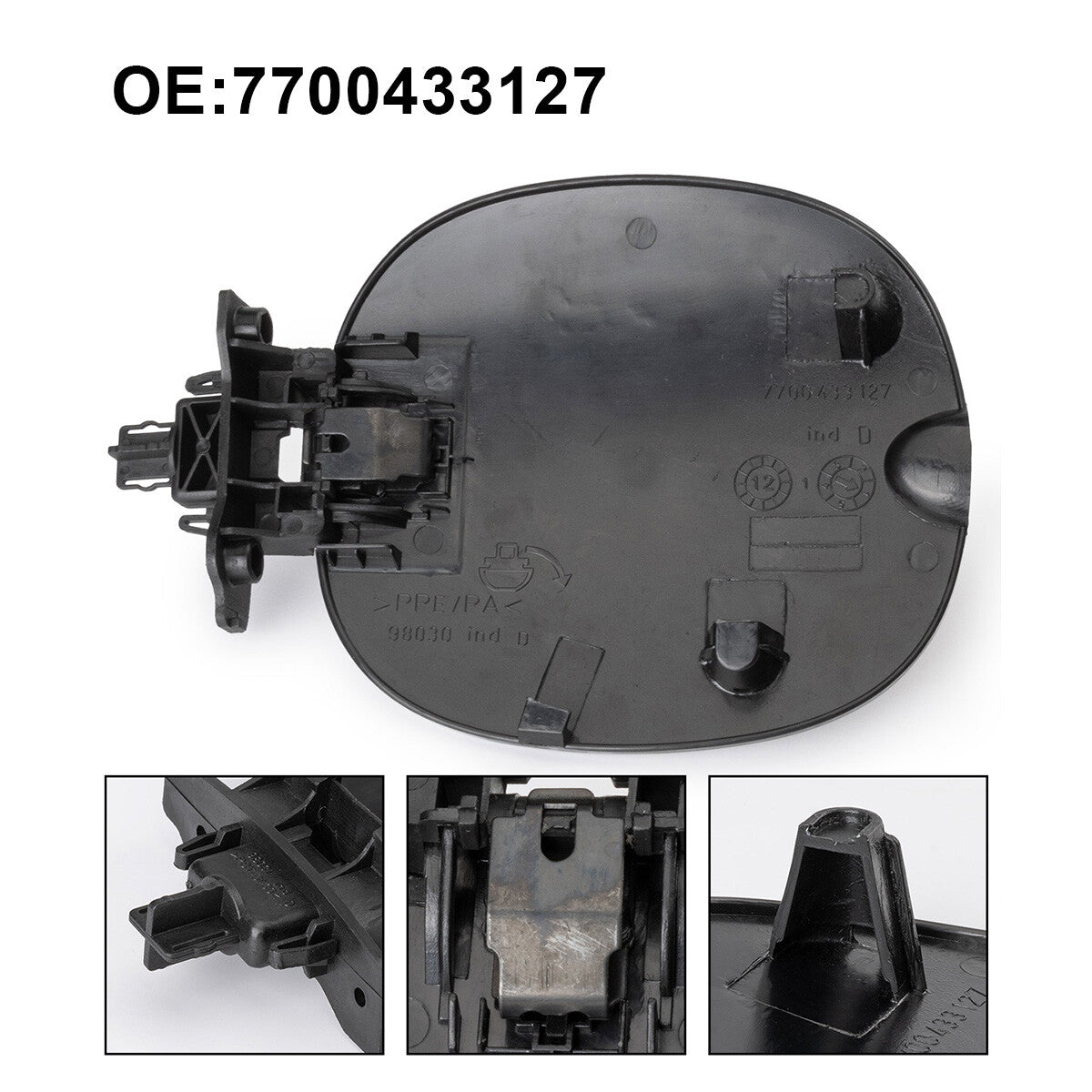 Black Fuel Cap Cover Fits for Renault Thalia Mk1 2000 2008 2003 2004 7700433127 Q