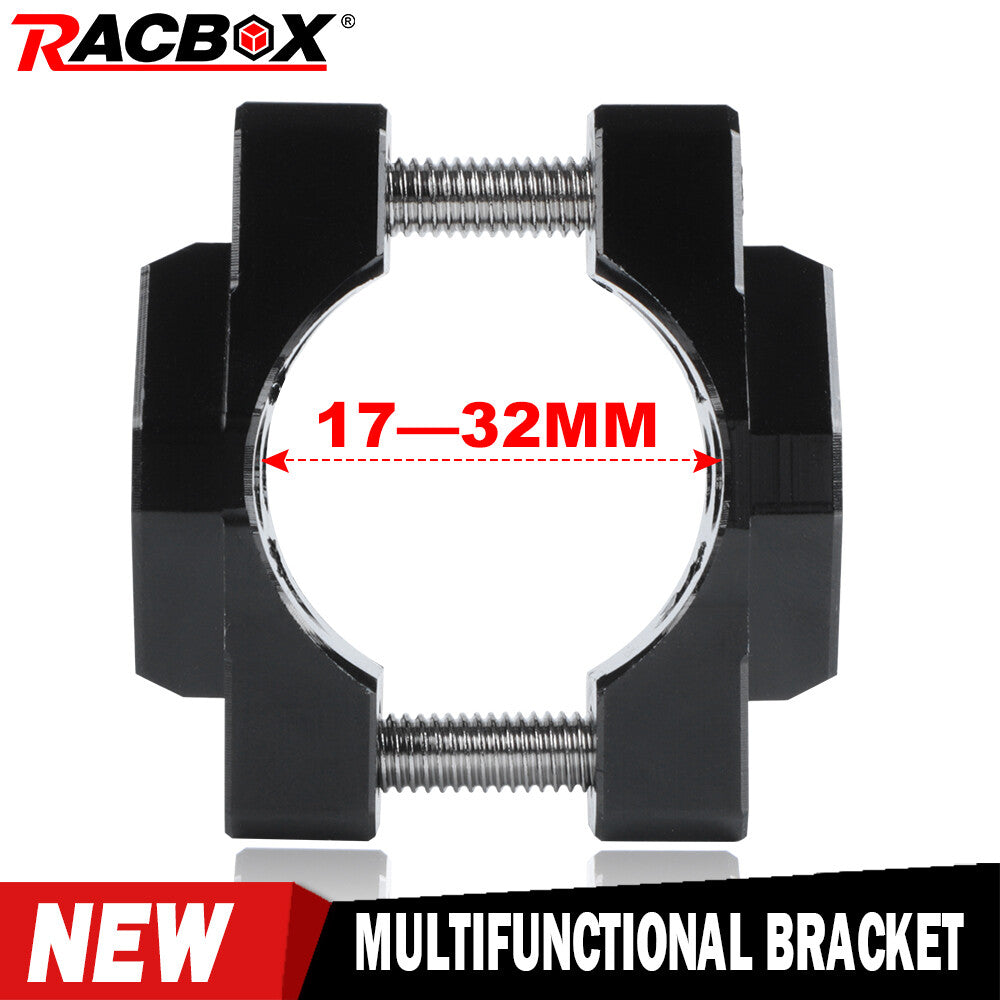 Motorcycle Tube Bar Bumper Mount Bracket Clamp Spot Light Fog Headlight Holder