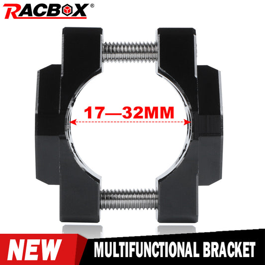 Motorcycle Tube Bar Bumper Mount Bracket Clamp Spot Light Fog Headlight Holder