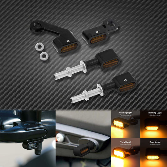 Front Rear Clutch for Mini Turn Signal Indicator Black Light Fit for Harley Touring Q