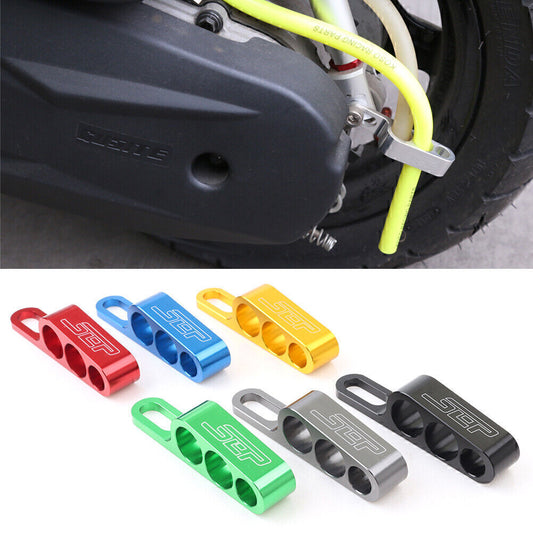 6mm Universal Motorcycle Three Pipes Bracket Stent Waste Oil Tube Fixed Green