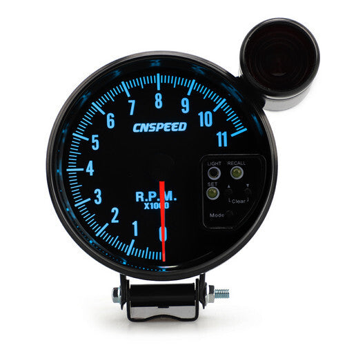 5-inch/120mm Jdm Sport Black 11K PRM Tachometer with 7-color LED Specifications + Shift Light 