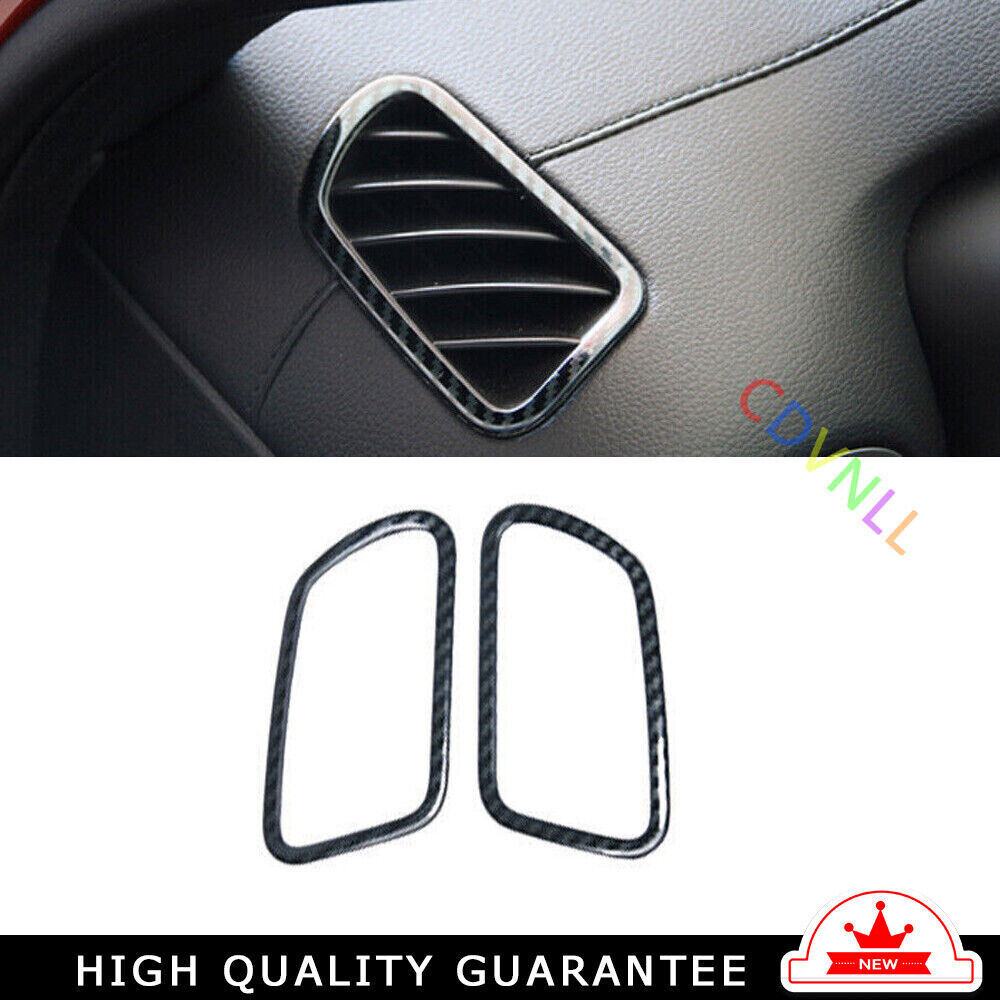 Instrument LR Air Outlet Vent Trim for Kia K3 Forte 2019-22 Steel Carbon Fiber
