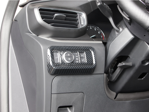 for Ford Explorer 2020-2023 Carbon fiber Headlight Function Switch Button Cover