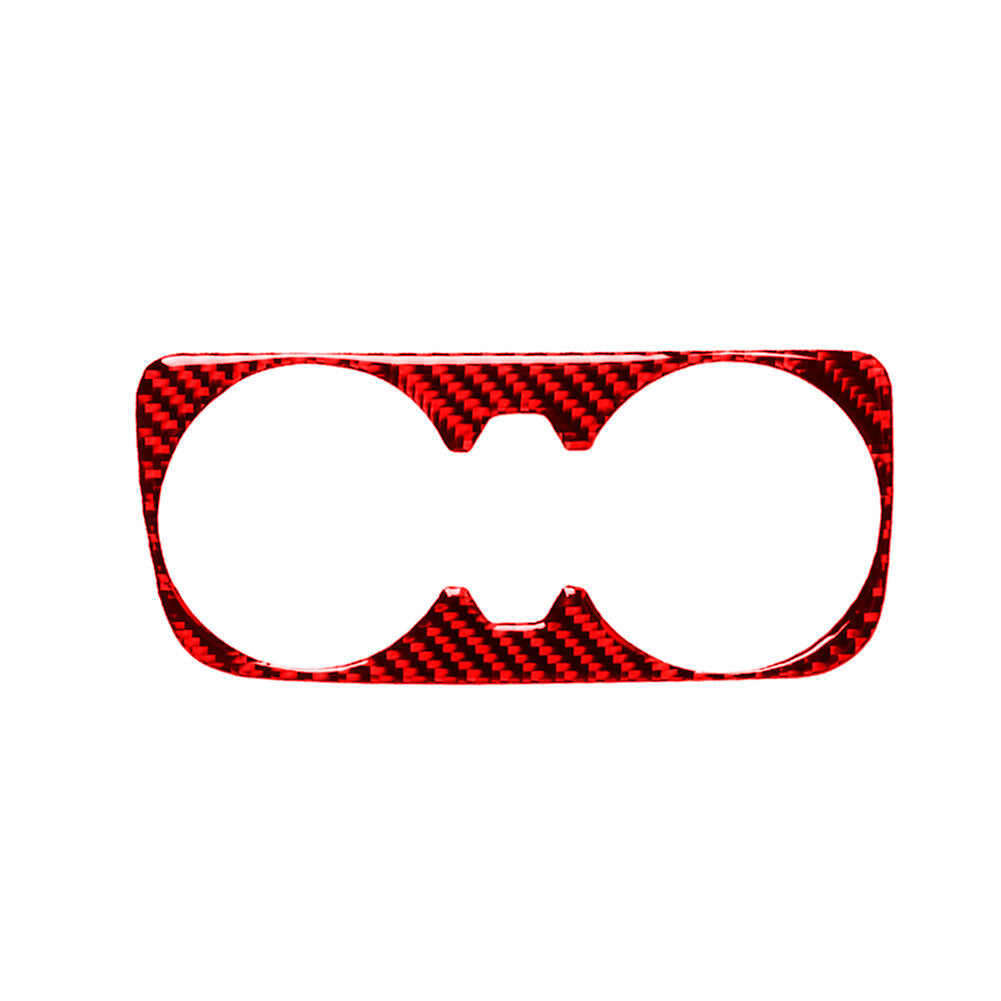 Red for Audi Q7 2016-19 Carbon Fiber Water Cup Holder Panel Cover Trim Sticker