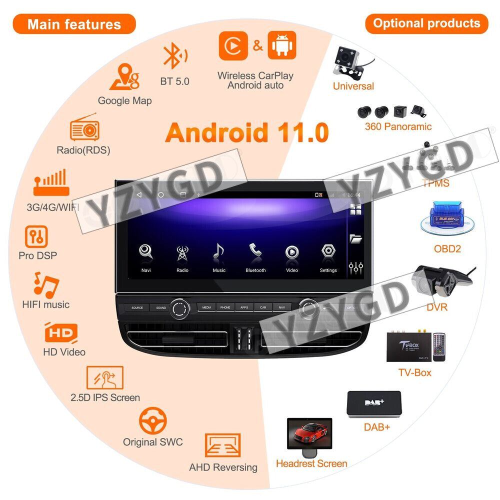12.3for Porsche for Cayenne 2010-2017 Carplay Car Radio 2Din Receiver 64GB Screen