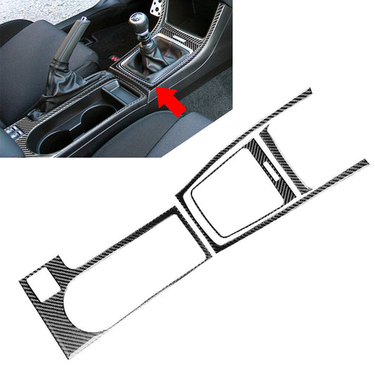 Carbon Fiber Black Gear Shift Panel Cover Trim for Subaru WRX Saloon 2015-2021