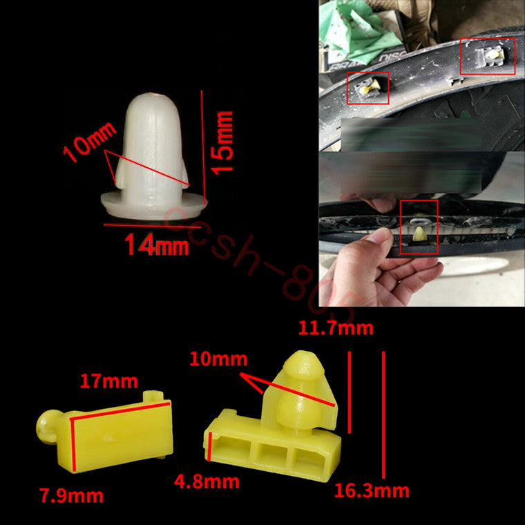 5 Sets Car Wheel Opening moulding Fastener Clips for Nissan Juke