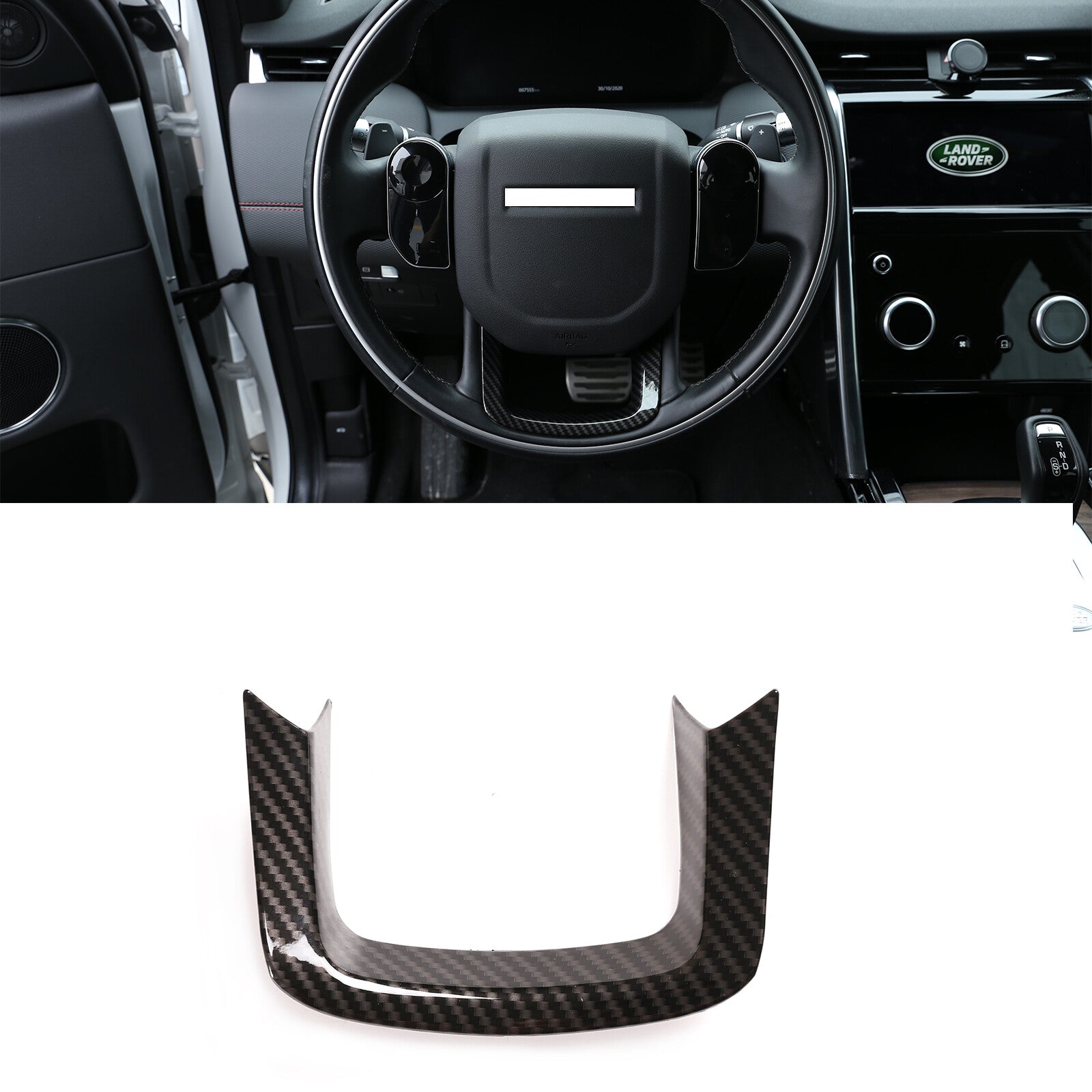 Carbon fiber style steering wheel cover suitable for Range Rover Sport 2014 - 2019 n