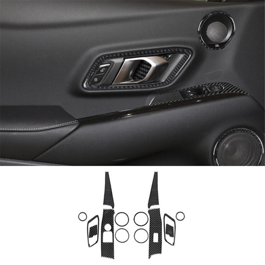 Carbon Fiber Interior Door Sill Guard Cover Trim for Alfa Romeo Giulia 2017-2019 v