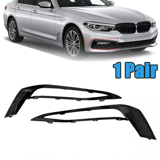 2pcs Front Fog Light Cover Fog Lamp Grille Trim for BMW G30 5-Series 2017-2020