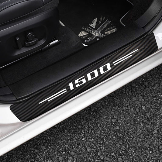 4X for GMC for Sierra 1500 Carbon Fiber Cab Door Sill Plate Threshold Step Protector