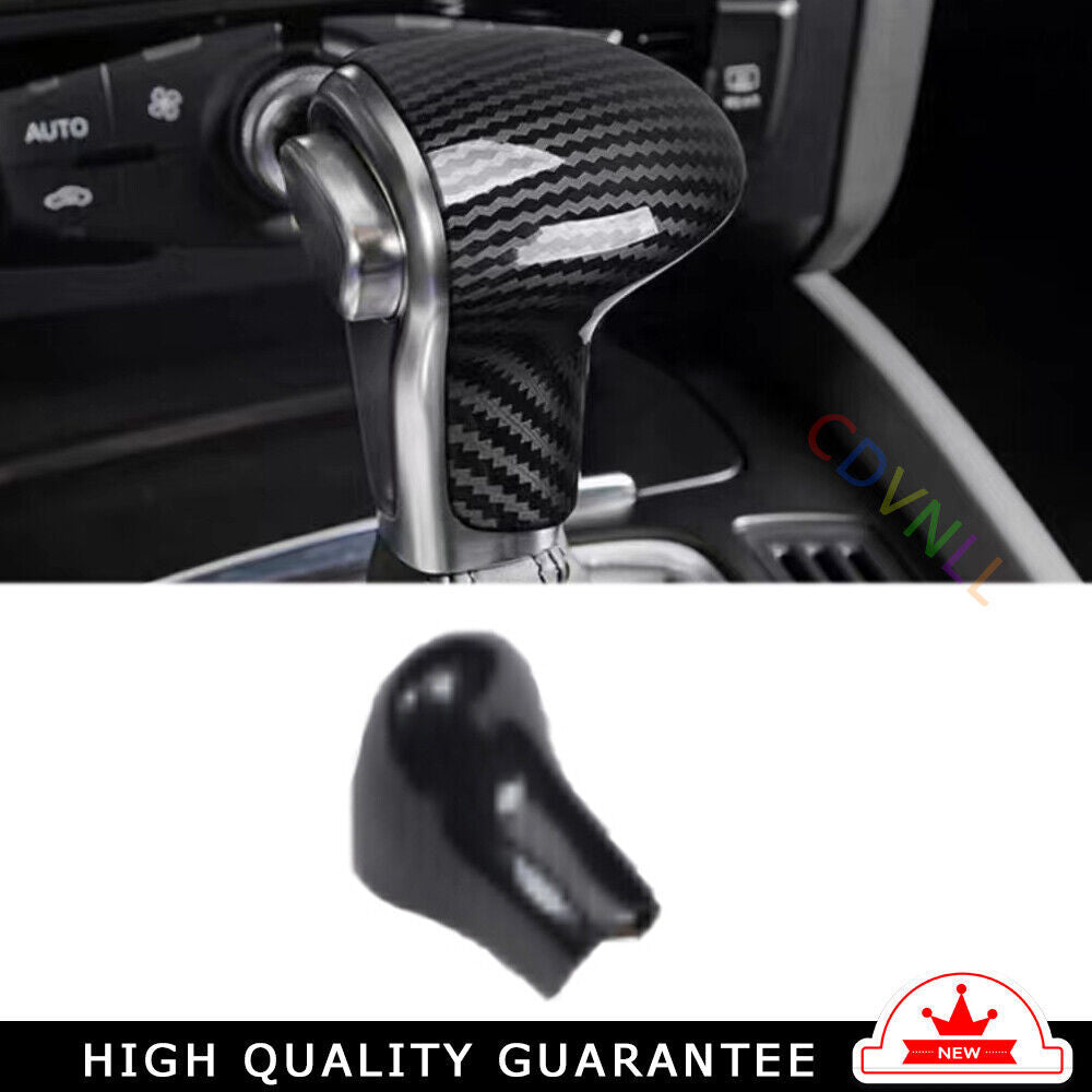 Inner Gear Shift Knob Head Cover Trim 1 Fit for Audi A6L 12-2015 Carbon Fiber
