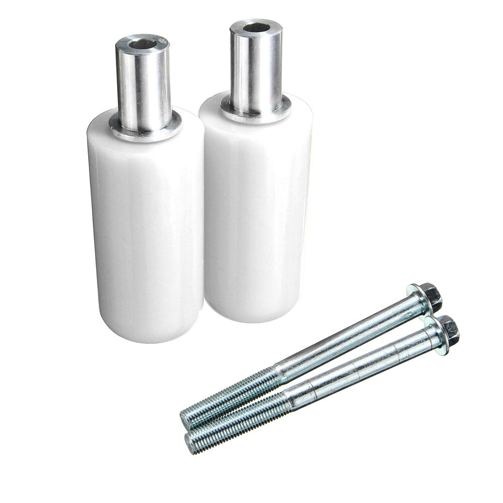 Universal 10mm Motorcycle Frame Sliders Crash Protector for Yamaha for Honda White Q