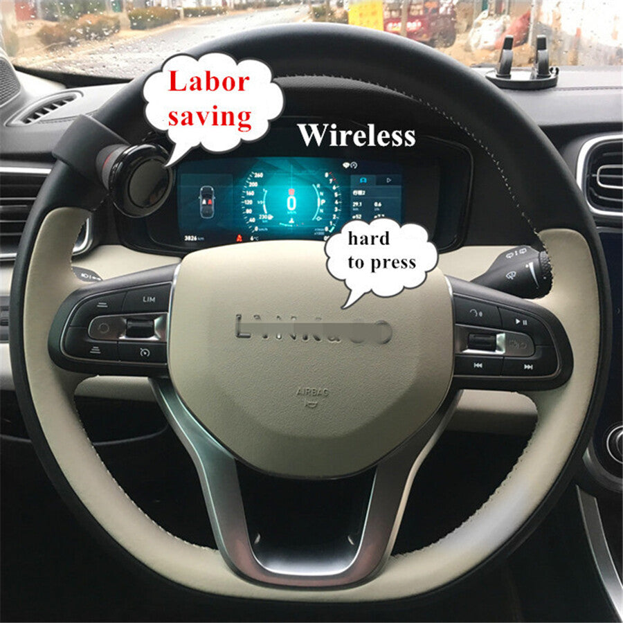 Car Modification Steering Wheel Wireless Horn Button Kit Labor Saving 12V Black