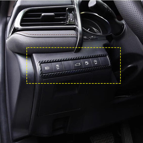 for Toyota for Camry 2018-2024 Carbon Fiber Headlight Switch Button Frame Trim