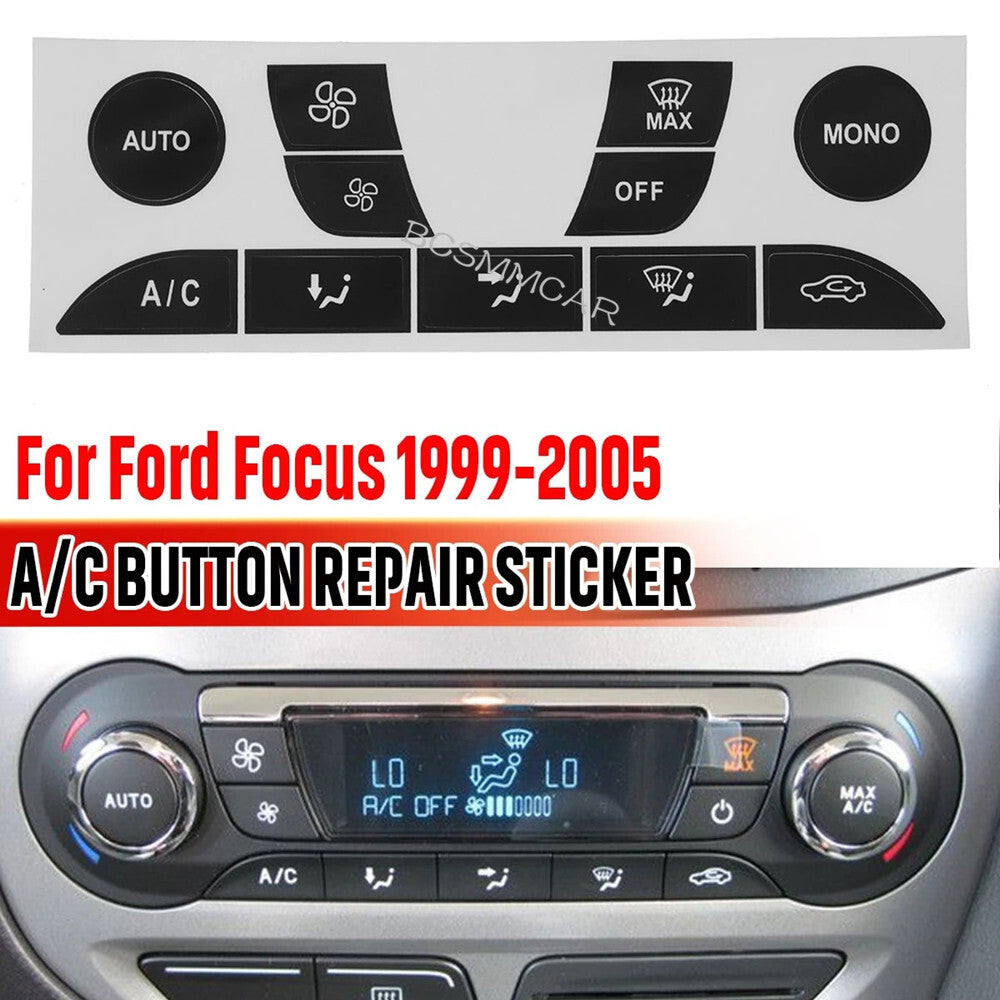 Fit for Ford Focus 1999-2005 Car A/C Button Stickers Decoration Accessories