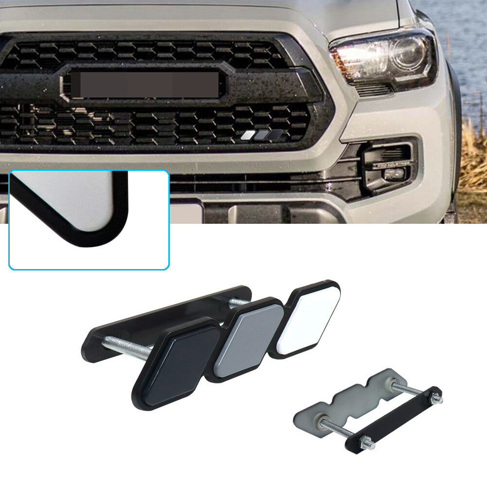 Suitable for Toyota Tacoma 4Runner Tundra. Front grille badge, gray, white, black Q