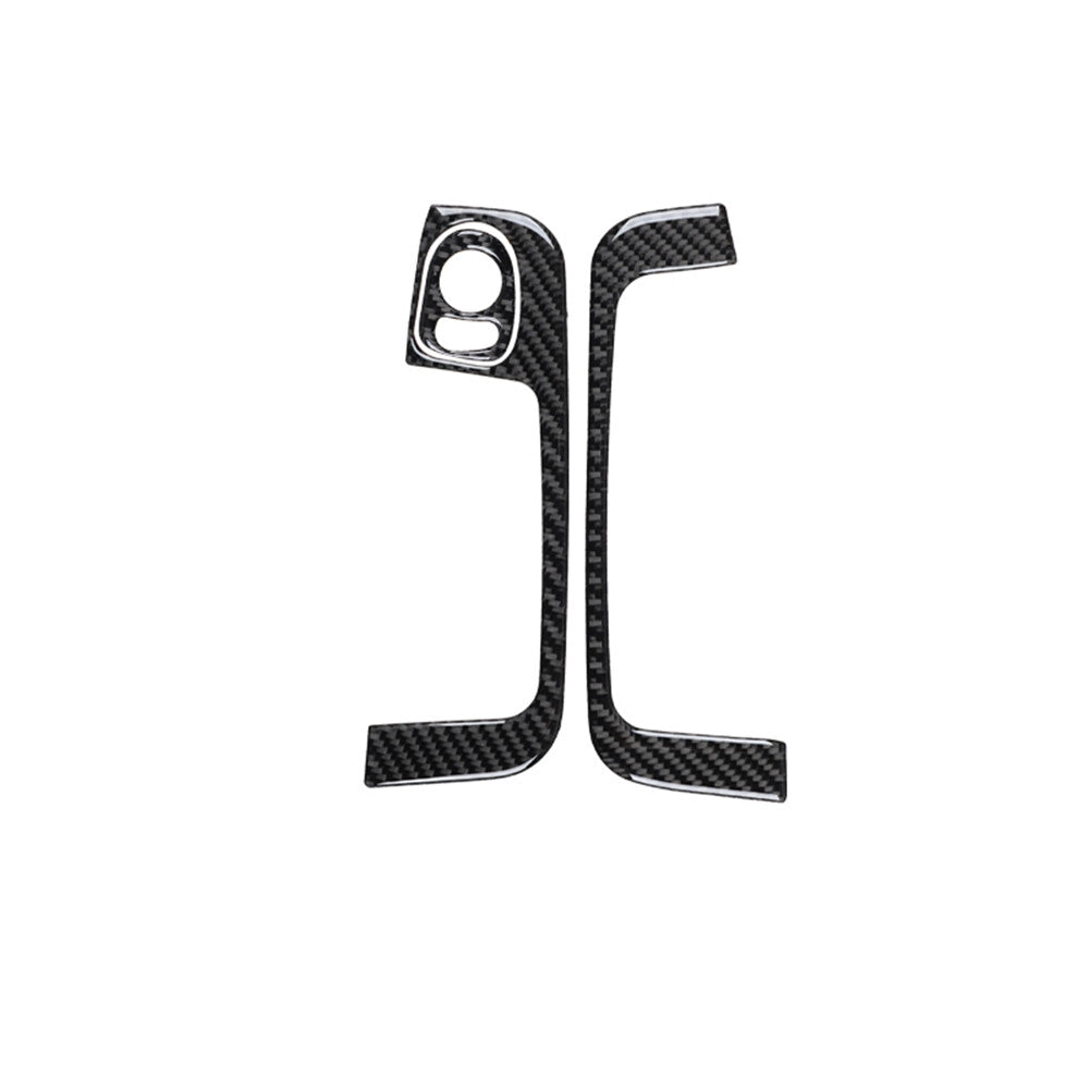 2Pcs Carbon Fiber Interior Decor Door Control Cover Trim For 2012-2015 for Fiat 500