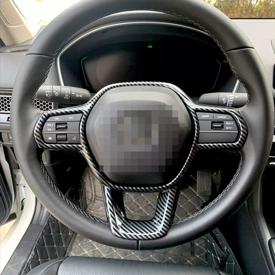 Steering Wheel Trim 2pcs ABS Carbon Fiber for Honda Accord 2023