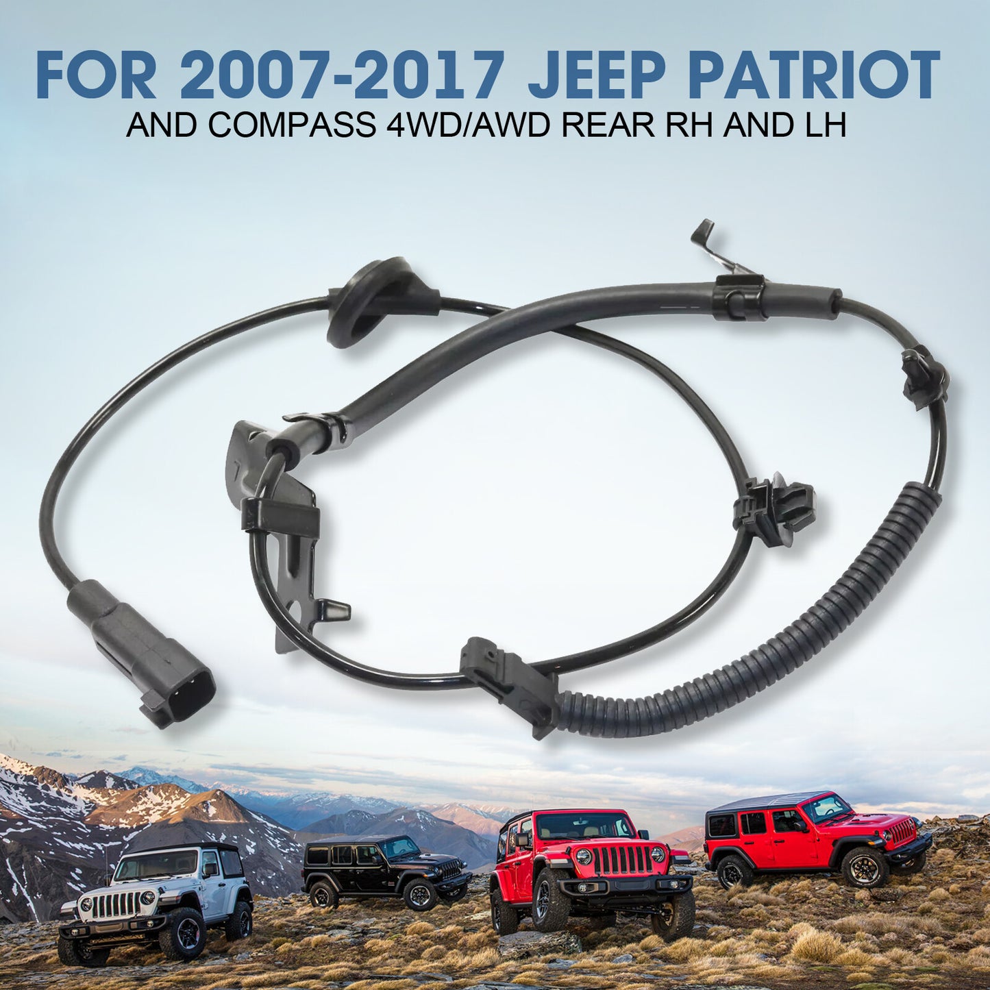 2PCS Speed Sensor For 2007-2017 for Jeep Patriot and Compass 4WD/AWD Rear RH and LH Q