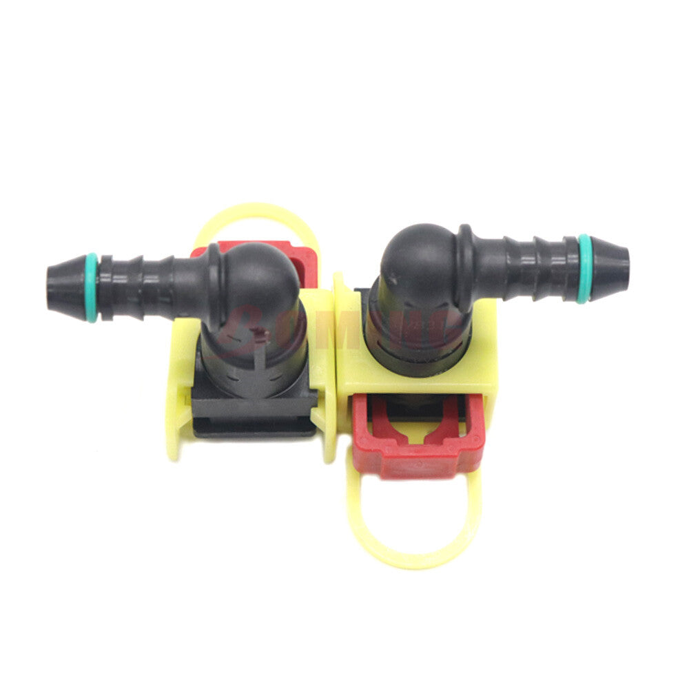 9.49mm ID6 90¡ã Car Fuel Line Hose Pipe Coupler Quick Release Connector 2PCS New Q