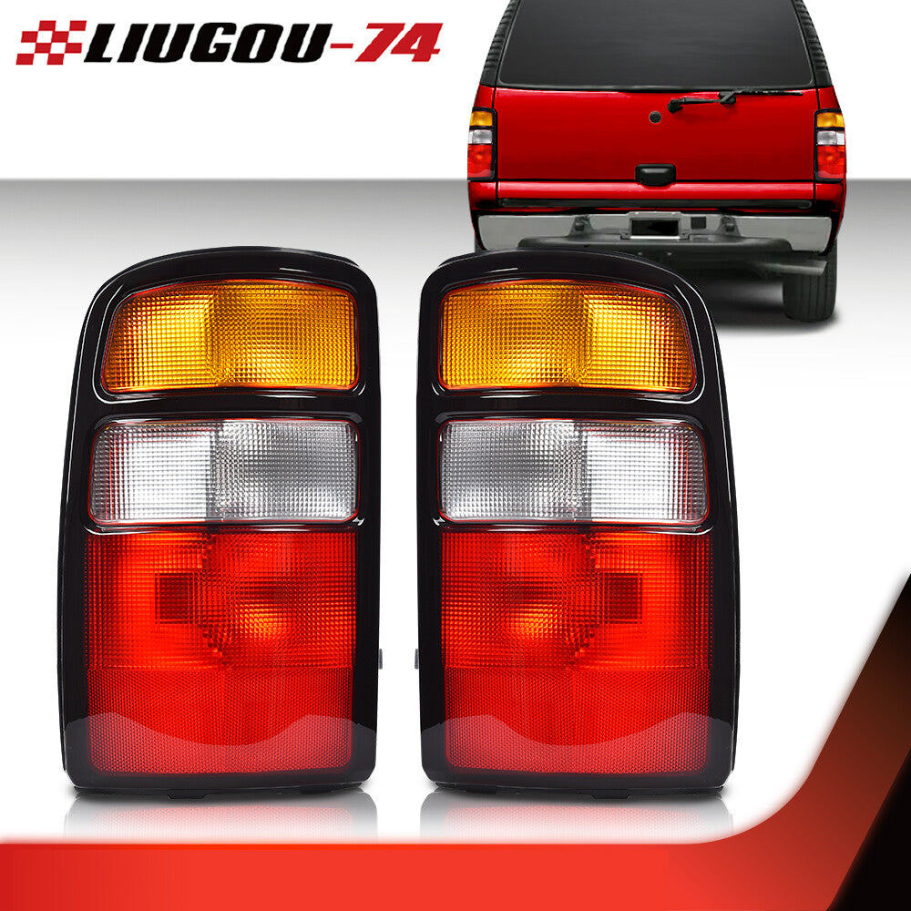 Pair of tail lights red fits 2000 - 2006 for Suburban Tahoe for GMC for Yukon - v