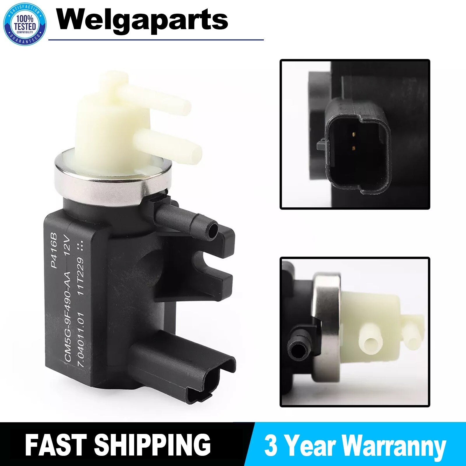 Turbo Booster Solenoid Valve Fit For 14-19 for Ford Fusion 1.5L CM5G-9F490-AA