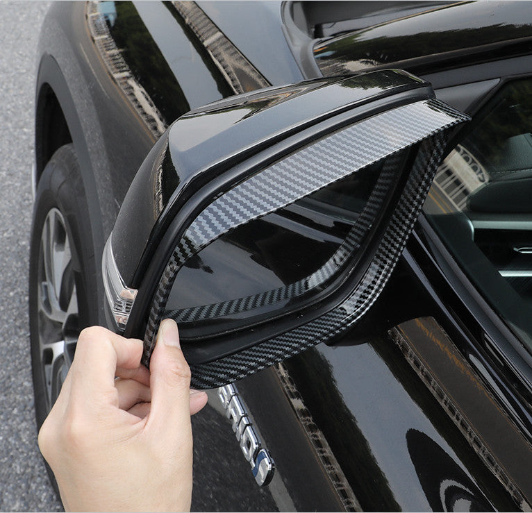 For RAV4 2019-2024 Carbon Fiber Mirror Rain Eyebrow Cover v