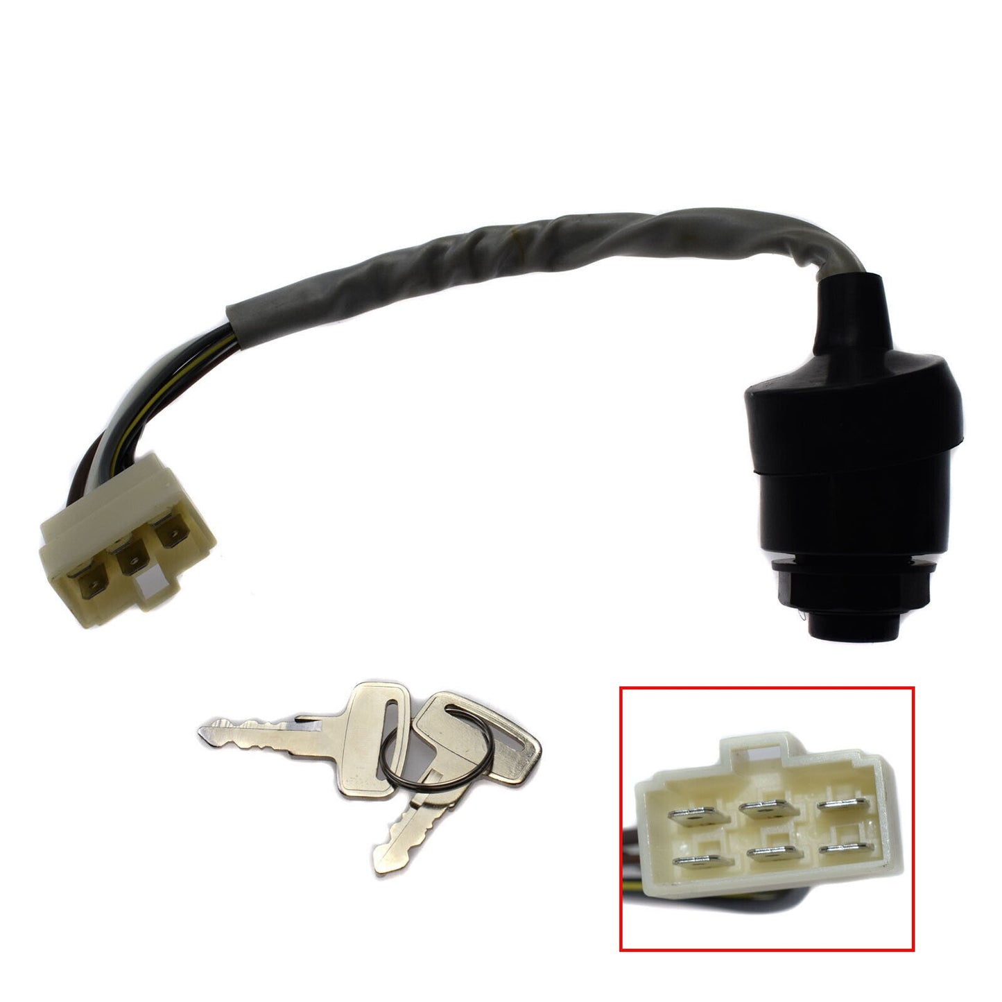Ignition Key Switch 27005-0011 for Kawasaki Mule 600 610 7005-1191 & 27005-1146 Q