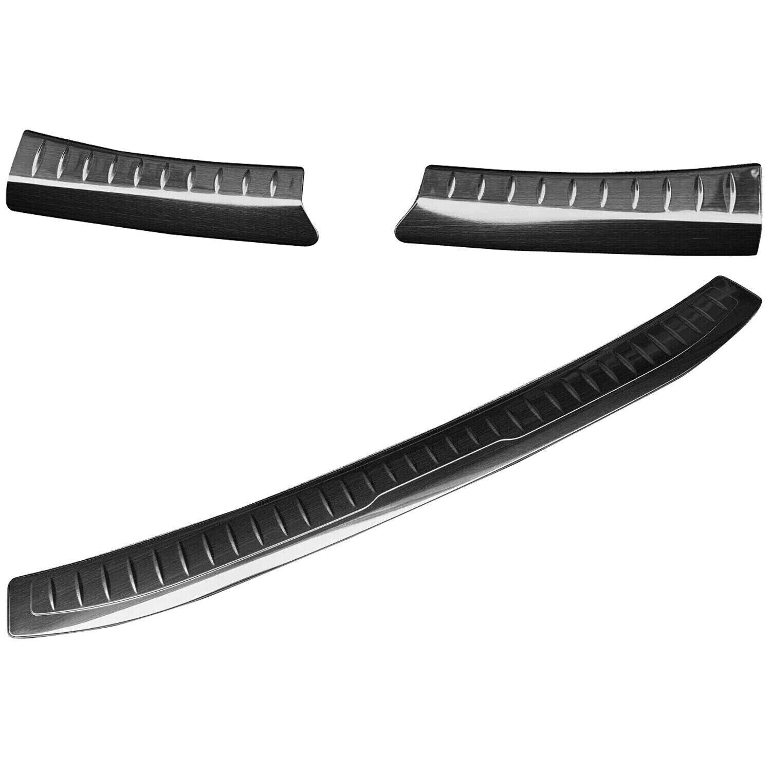 Black Inner&Outer Rear Bumper Protector Plate Trim B for Subaru Crosstrek 2024 n