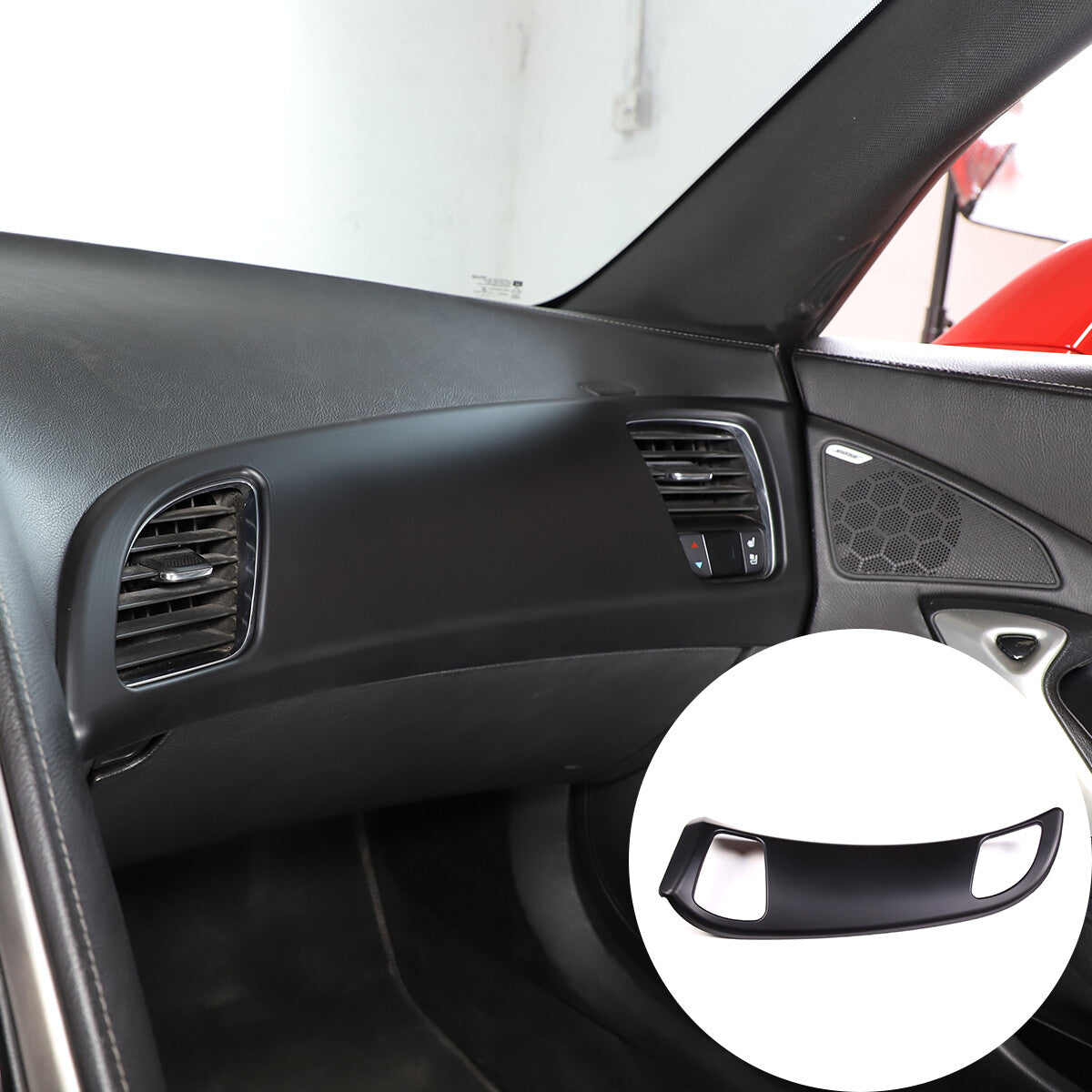 ABS Sport Red Rear Vent Vent Frame Trim Cover for Maverick 2022 - 2023- v
