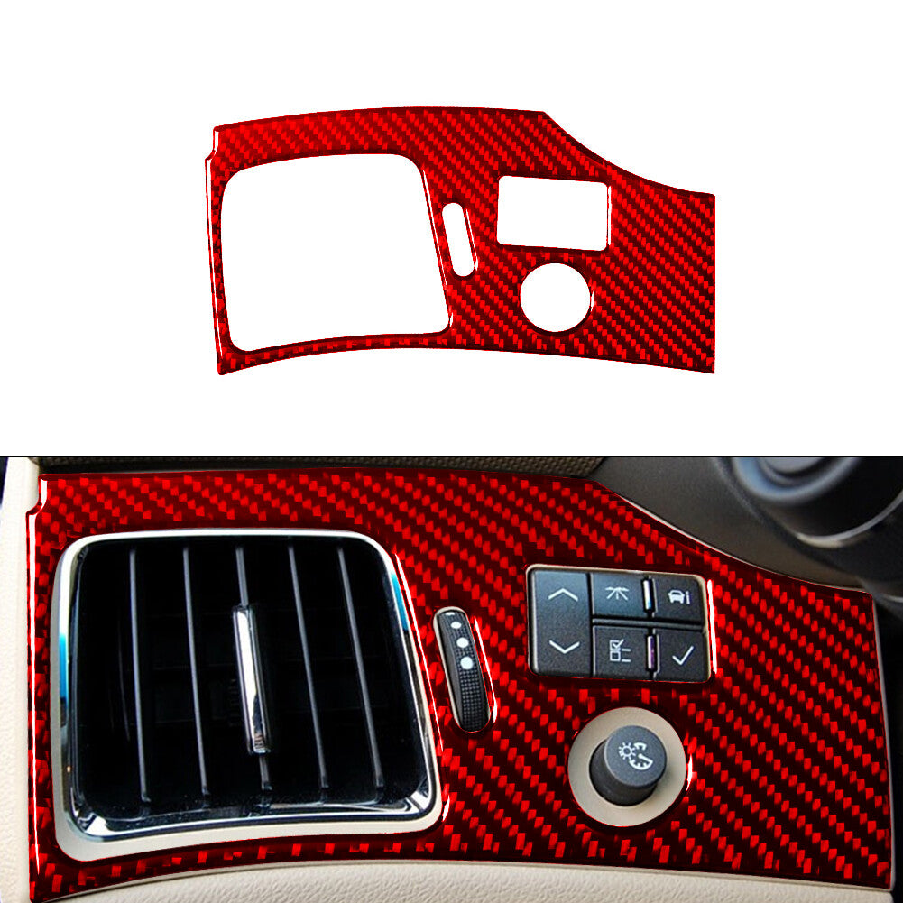 4Pcs Carbon Fiber Door Decorative Strips Trim for Dodge Journey 2009-2010 Red v