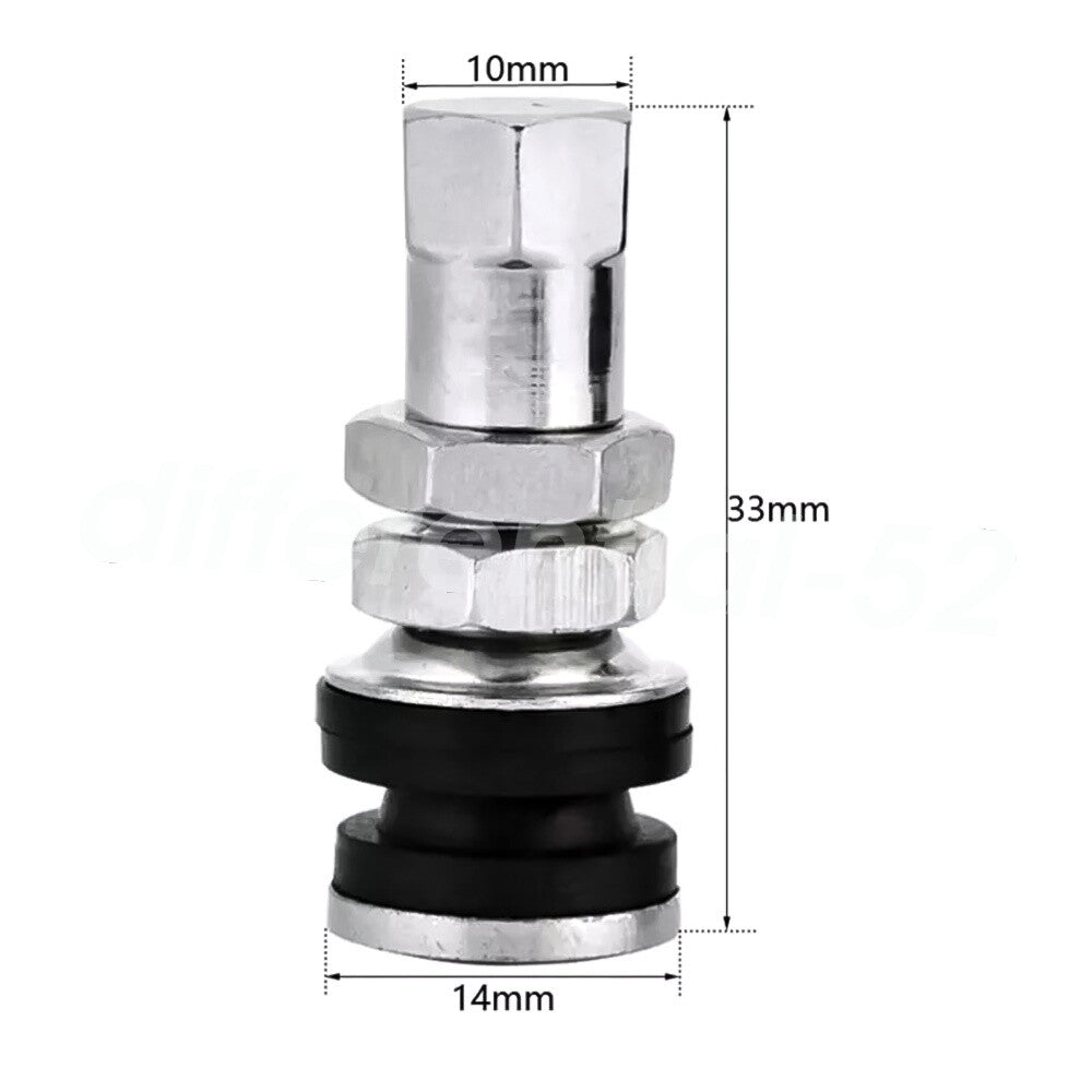 4PCS High Pressure Bolt Valve Flush Mount Metal Chrome Tire Valve Stems