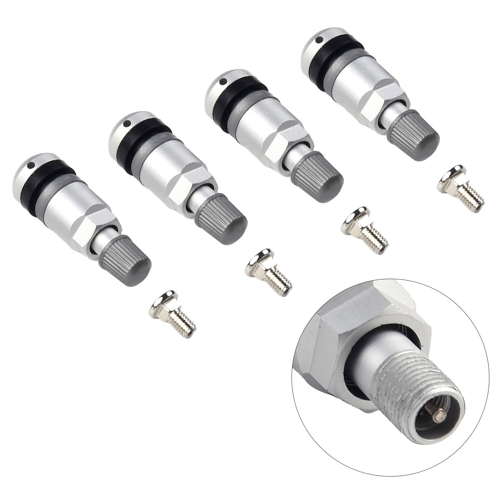 4X TPMS Tire Pressure Sensor Valve Stem Repair Kit Fit For 5Series Parts Set
