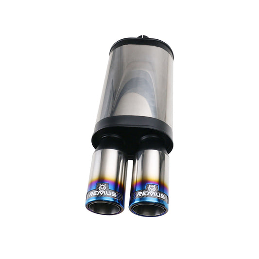 2-2.5 Universal Exhaust Rear Muffler Exhaust Pipe Blue RM Tube Tail Tip 3 OD