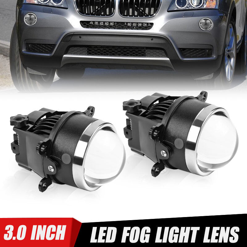 3.0 Bi LED Fog Light Projector Lens Fog Lamp 6000K White for Ford for Nissan for Honda
