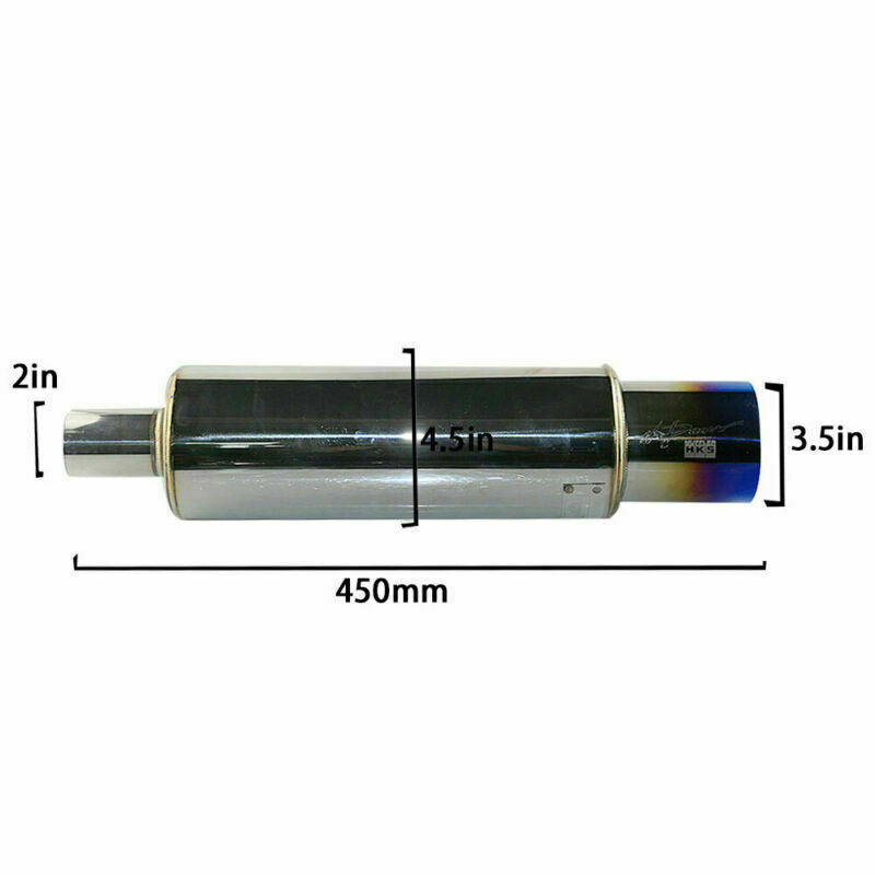2 ID 3.5 OD Sport Great Sounds Straight Exhaust Muffler Tip 4.5 Deep Voice