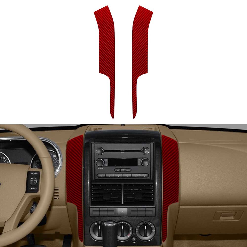 Carbon fiber inner console cup frame cover decoration suitable for Honda for Civic 2012-2015- v
