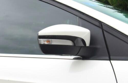 2P Carbon Fiber Rear View Mirror Strip Trim for Ford Escape Kuga 13-19 Exterior