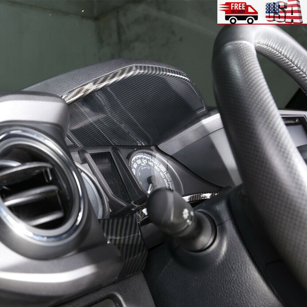 Carbon Fiber Interior Dashboard Decal Trim for Tacoma 2005 - 15 US- v