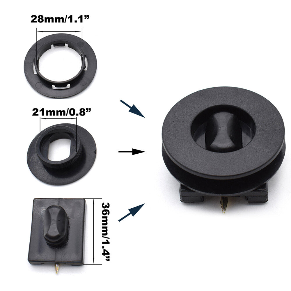 Black Floor Mats Rotary Gag Mounting Holder Clip Vending Mats 4pcs Universal Q