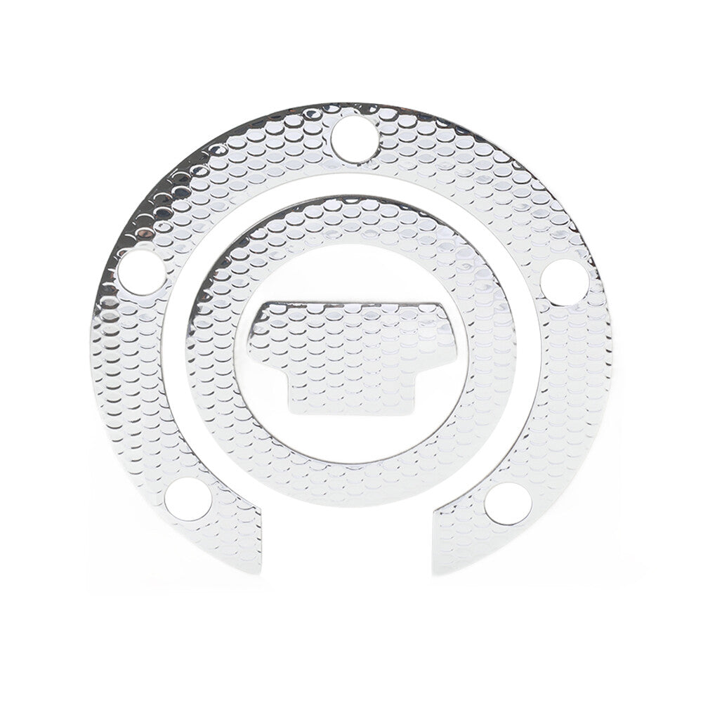 Silver Gas Tank Fuel Cap Cover Protector Pad Sticker Decal for Yamaha R1 R6 FZ1 Q