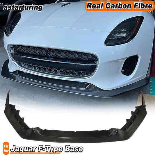 for Jaguar for F-Type Base 2-Door 2017-20 REAL CARBON Front Bumper Lip Spoiler Chin