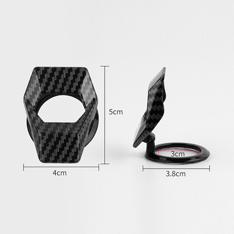 1PC Car Engine Start Stop Push Button Switch Cover Trim Accessories Carbon fiber