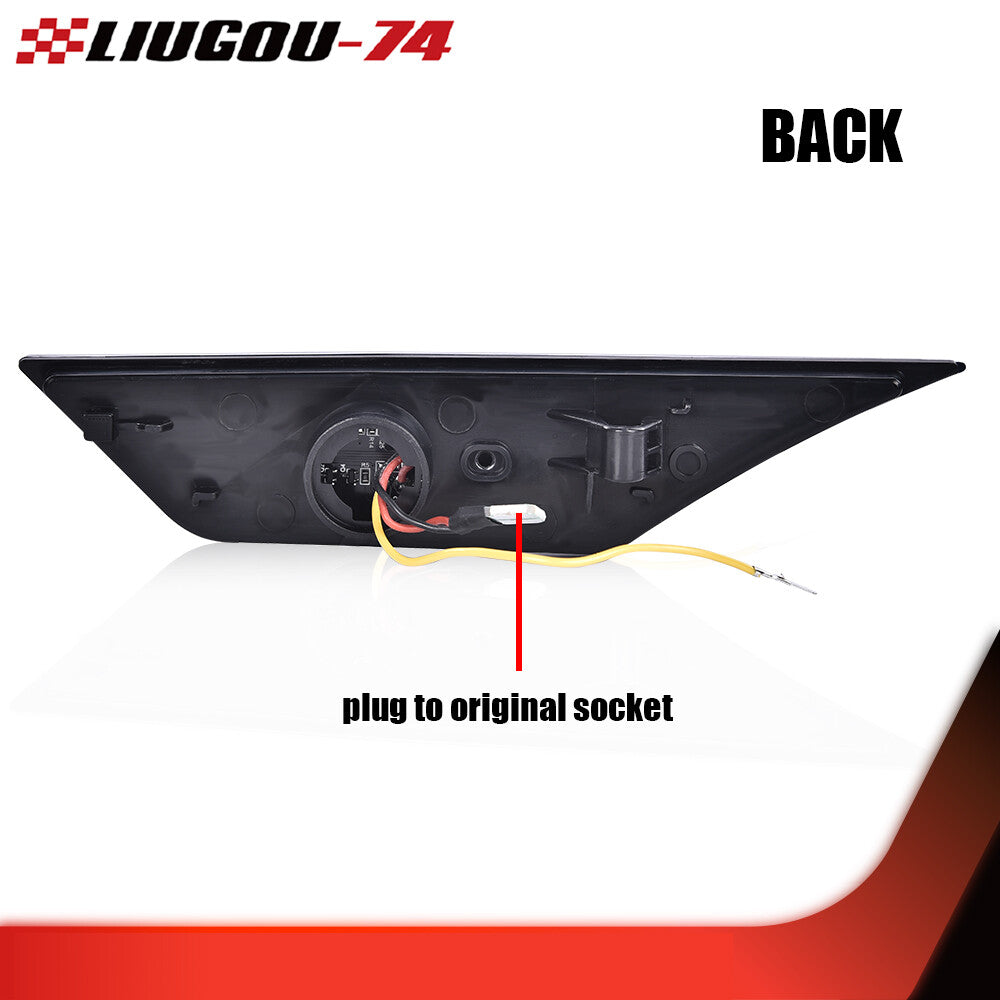 White Bumper Reflector Side Marker Lights LED Lights Fits 2016 - 2020 for Honda for Civic - v